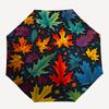 1pc Autumn Leaves Automatic Folding Umbrella - 8-Rib Compact Travel Umbrella Durable & Portable for Outdoor Use, Perfect Gift122