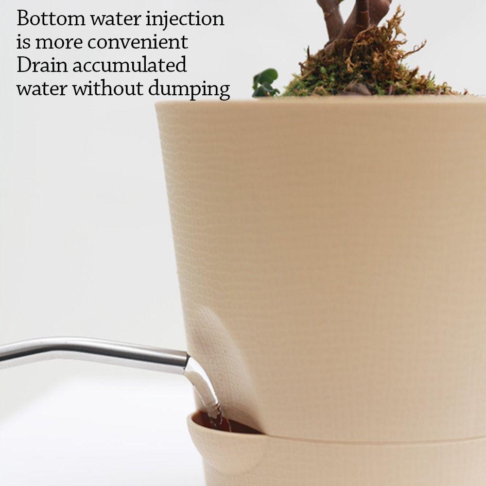 Multicolor Flower Pot Self Watering Detachable Base Self-watering Flowerpot Round Breathable Removable Bottom Planter