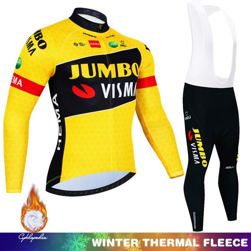 JUMBO Fleece Cycling Bib Set Men