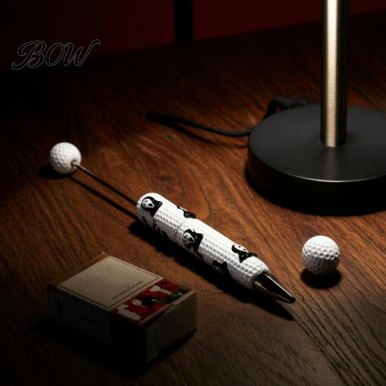 Smooth Writing Beaded Pens Halloween Rhinestone Beadable Pen, DIY Sparkly Cat Pumpkin Ghost Plastic Handmade Gift Glitter Black Ink Ballpoint Pen for