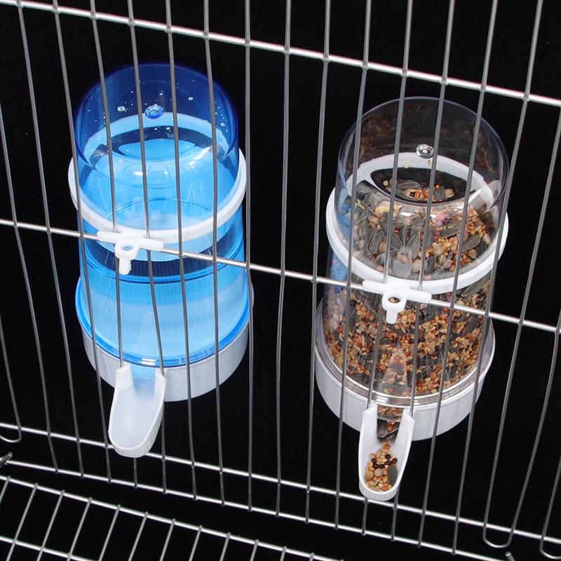 Automatic Bird Water and Feed Dispenser for Large Parrots and Mynahs