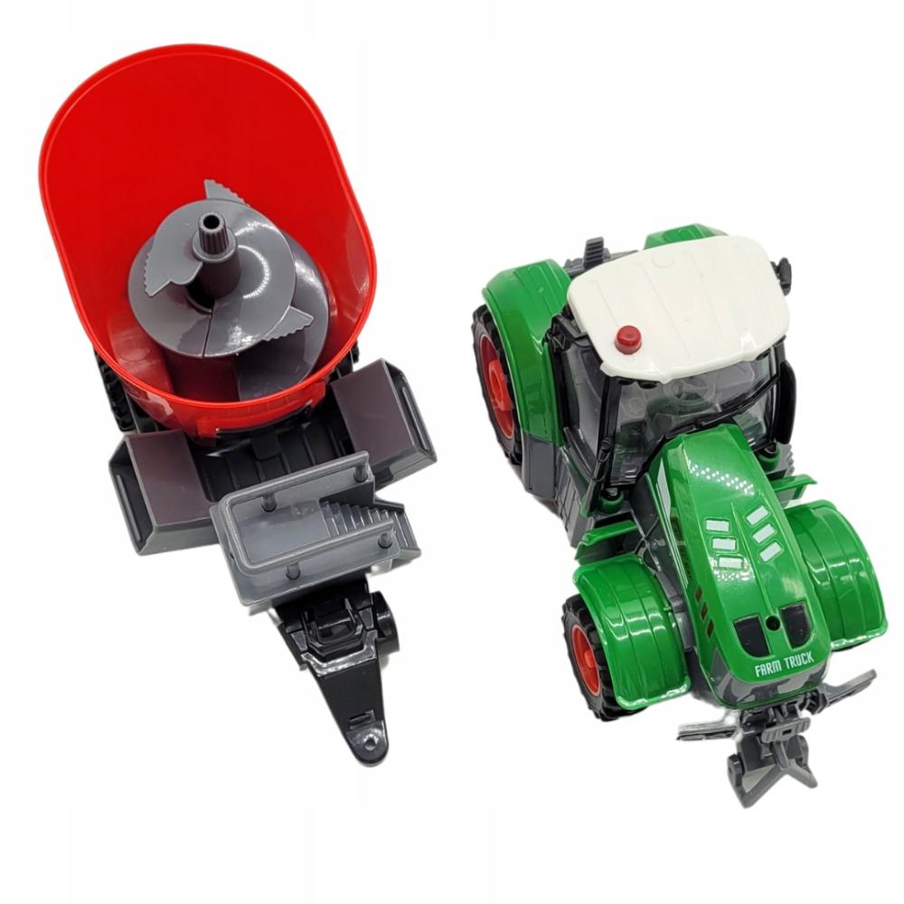 Traktor Zdalnie Sterowany Z Przyczepą Rozsiewacz Na Pilot Światło Rc