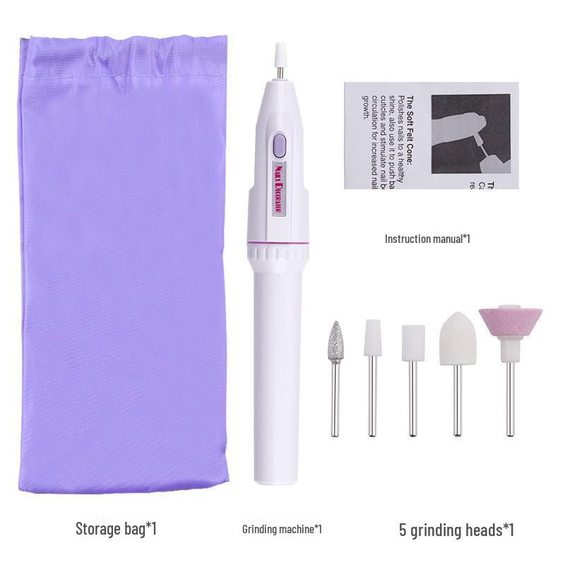 

Мини электрическая ручка для шлифовки ногтей с 5 насадками для простого нейл-арта