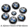 YAMHS1 For BMW New 2025 7pcs Car Front Emblem Rear Badge Wheel Hub Cap Sticker for E46 E90 E60 F10 F11 F20 F30 F34 F01 G20 G21 G31 G38 