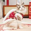 Cute Thick Velvet New Year's Dog Cat Clothing Tang Clothing Chinese Style Cat Dog Vest Soft Comfortable Pet Coat Autumn Winter