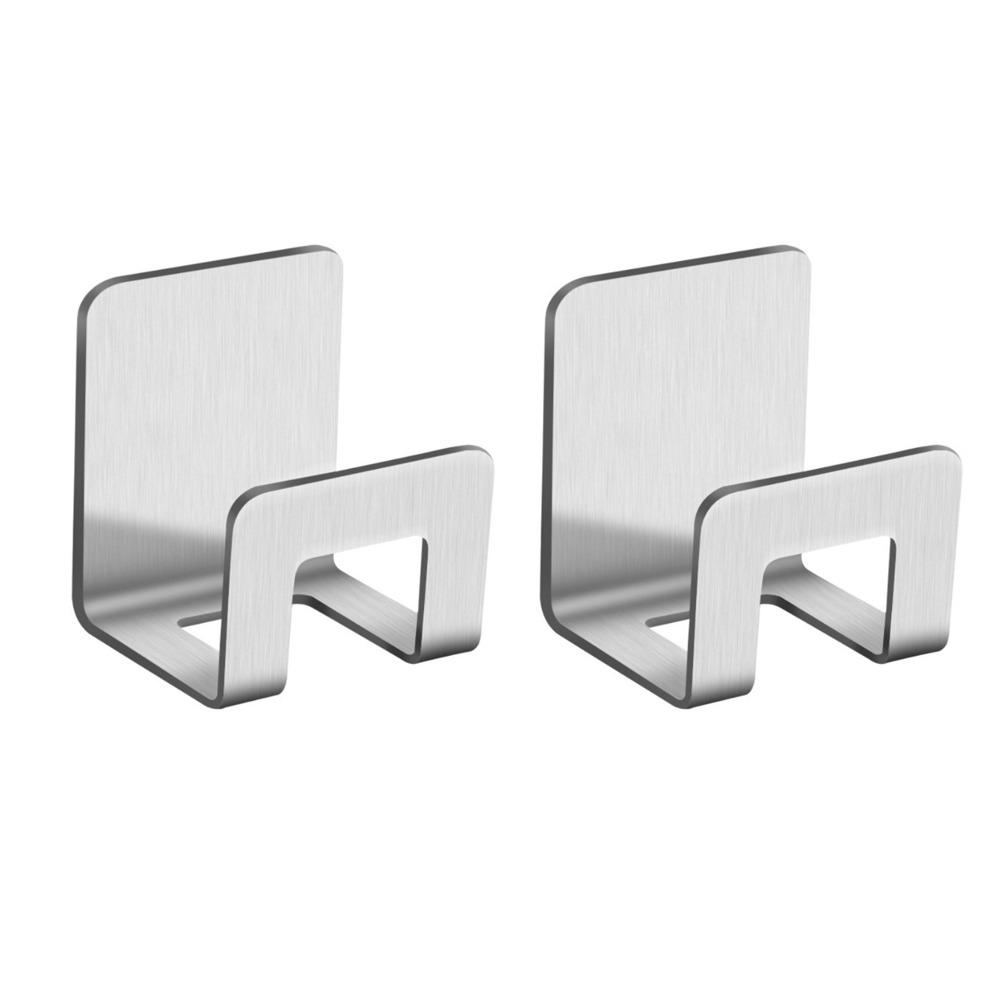 2pcs Metal Sponge Storage Holder Self Adhesive Sink Storage Holder Drain Drying Rack Kitchen Use