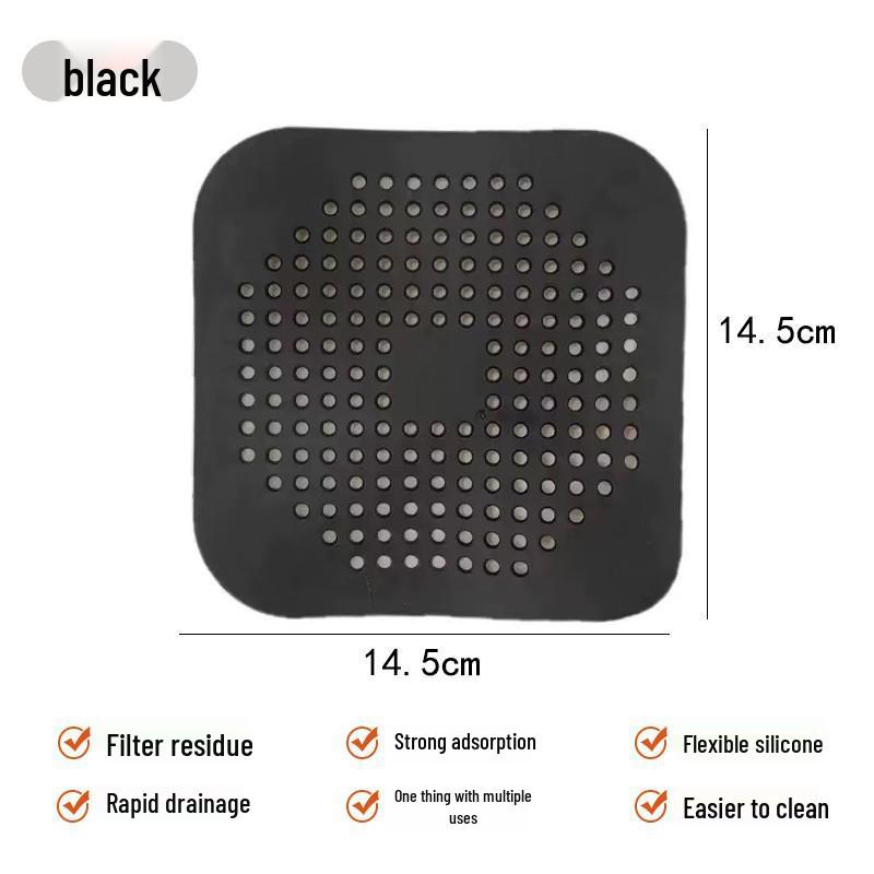 Silicone Anti-Clog Kitchen Sink Strainer & Hair Catcher with Suction Cup