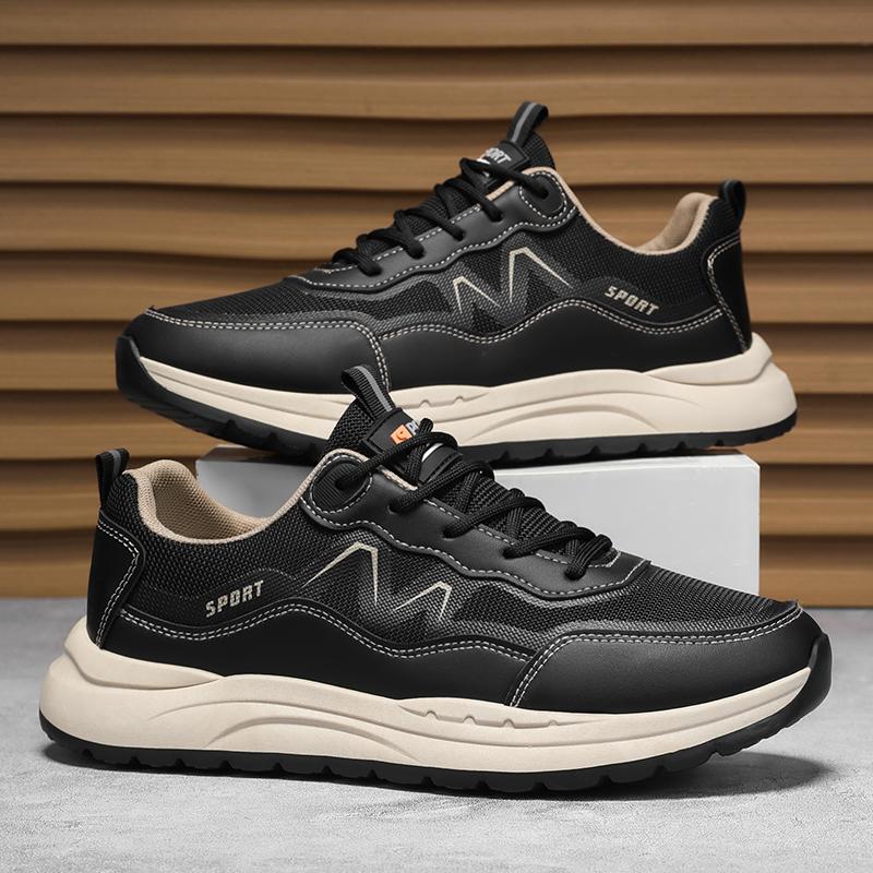 

Spring 2025 Trend New Breathable Mesh Shoes, Anti-slip Sports and Casual Shoes, Versatile Lightweight Thick-soled Running Shoes 44 чорний