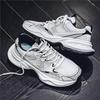 Men's Summer Mesh Breathable Sneakers, Thick Sole, Height-Enhancing, Retro White Casual Running Shoes.