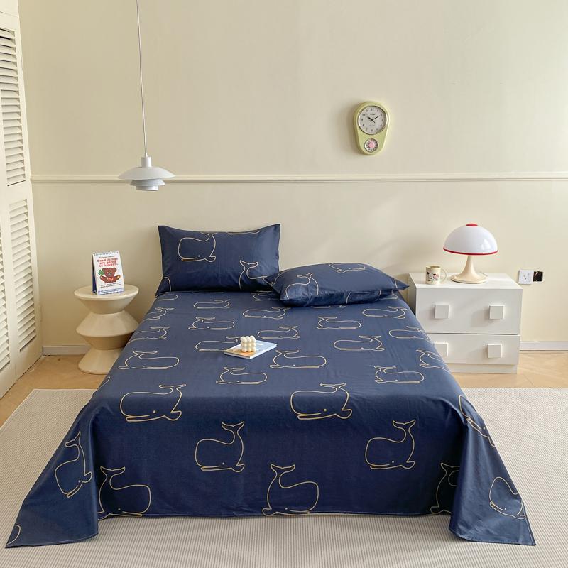 Cotton Bed Flat Sheet for Double Bed Plain Solid Color Top Sheets Single/Queen/King Flat Bedsheets Home Bed Linen Sheets