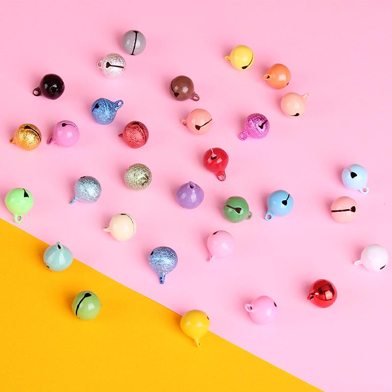 Colorful 14mm Metal Bell Keychains and Christmas Tree Decorations