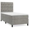 Maison Exclusive - Rete a doghe per letto e materasso Grigio chiaro 90x190 cm Velluto