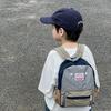 Blocked Canvas Color Backpack With Nylon Simple For Children Backpack Spine