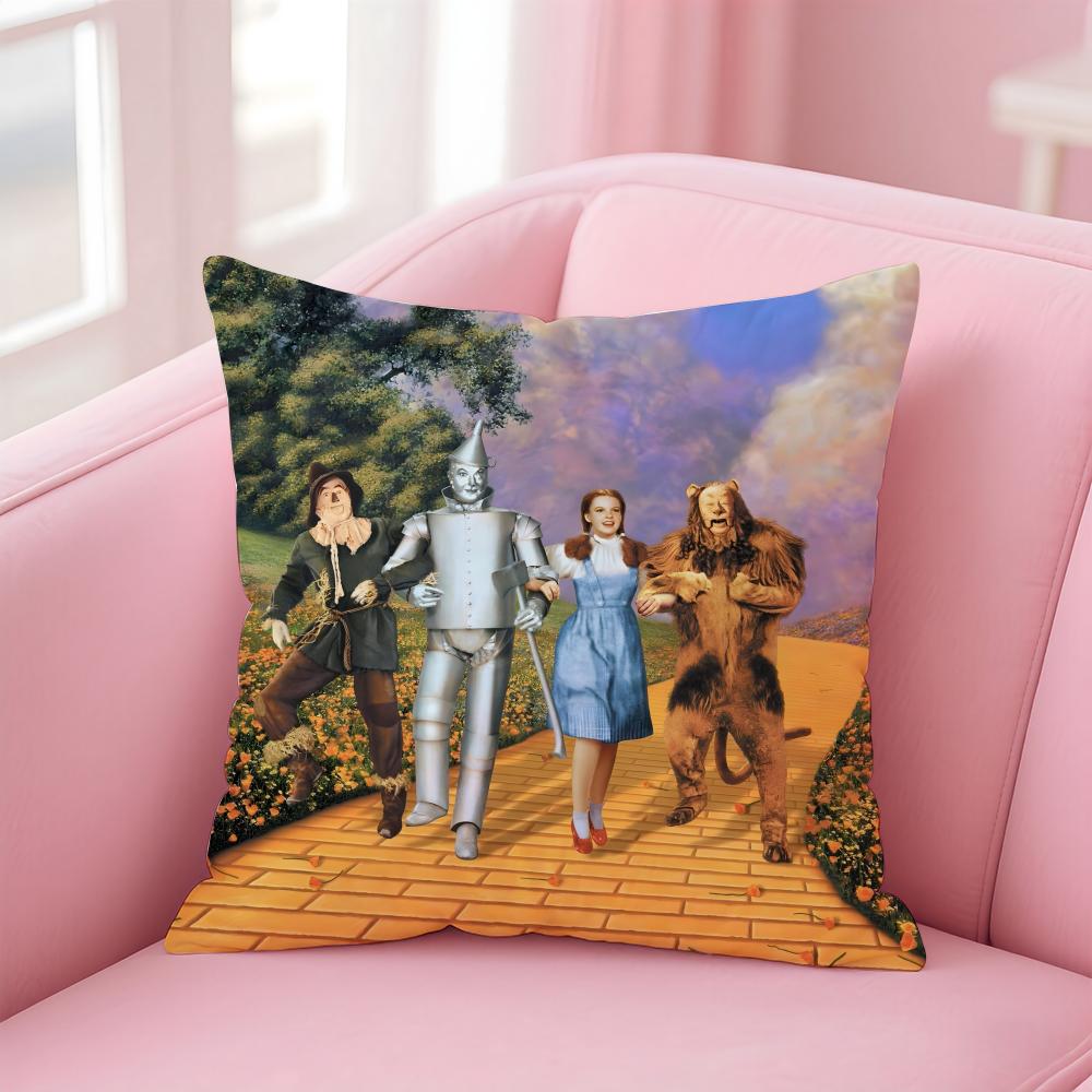 movie fantasy The WWizard of OOz Cushion Cover Pillow Case Soft Friendly Fabric Concealed Zipper