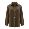 Giacca Camicia da Donna in Velluto a Coste Stile Europeo/Americano Autunno/Inverno Larga 2025