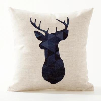 Decorative Throw Pillows Case Geometric Colorful Animals Deer Nordic Style Cotton Linen Couch Cushion Cover For Sofa Home Decor