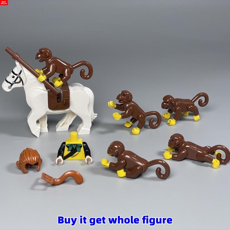 MOC Bausteine Affenkönig Sun Actionfigur Pferd Chinesische Legende Reise nach Westen Geschichte Lernorientierte Bausteine Kinder Geschenk