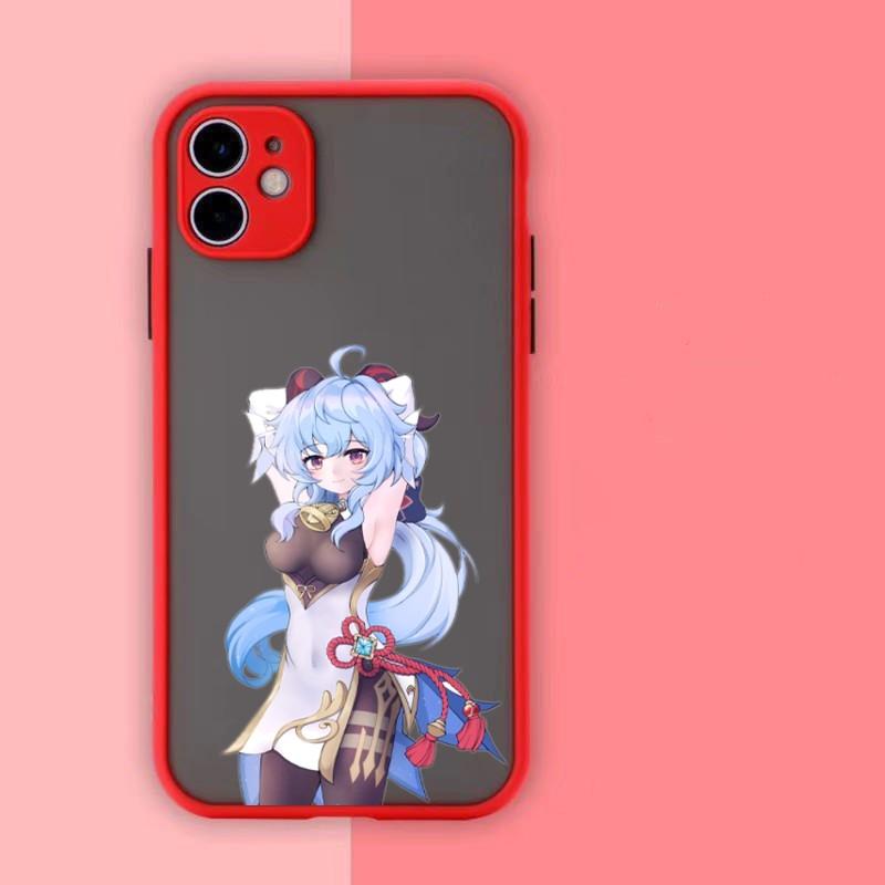 Genshin Impact Ganyu Telefondeksel For IPhone 13 12 11 Mini Pro Max XS X Max XR 8 7 Plus SE 2022 Hudfarget Telefondesksel
