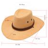 Western Cowboy Hat Vintage Style Sheriff Cap Sunscreen With Wind Rope Hat Men And Women Horseback Riding Tourism Fishing Sunshade Cap