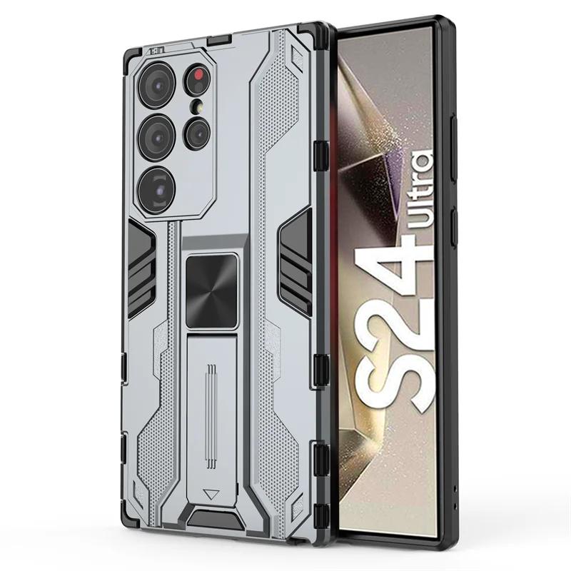 Magnetic Armor Case For Samsung S24 Ultra S23 S22 Plus S21 S21 FE Coque For Samsung A52S A32 A22 A21S A72 Shockproof Phone Cover