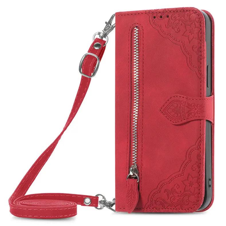 Reißverschluss Leder Geldbörse Capa für Motorola G87 G77 G85 G75 G55 G67 G35 G15 Power G05 Luxus Hülle Karten Funda Moto G86 G56 G57 67 5G