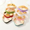 Dripping Oil Square Wide Bangle Fashion Women's Hand Bracelet Vintage Geometric Bracelet Party