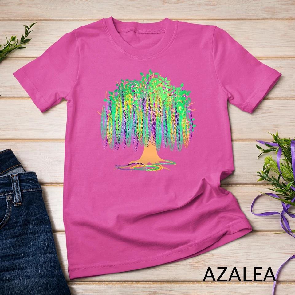 Mardi Gras Carnival Mexican Graphic Bead-Tree Bourbon Street Unisex T-shirt 2 M