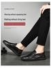 Men's Spring & Autumn Slip-On Fashionable Zipper Leather Loafers - Toe Design, Casual, Handmade, Large Sizes Available
