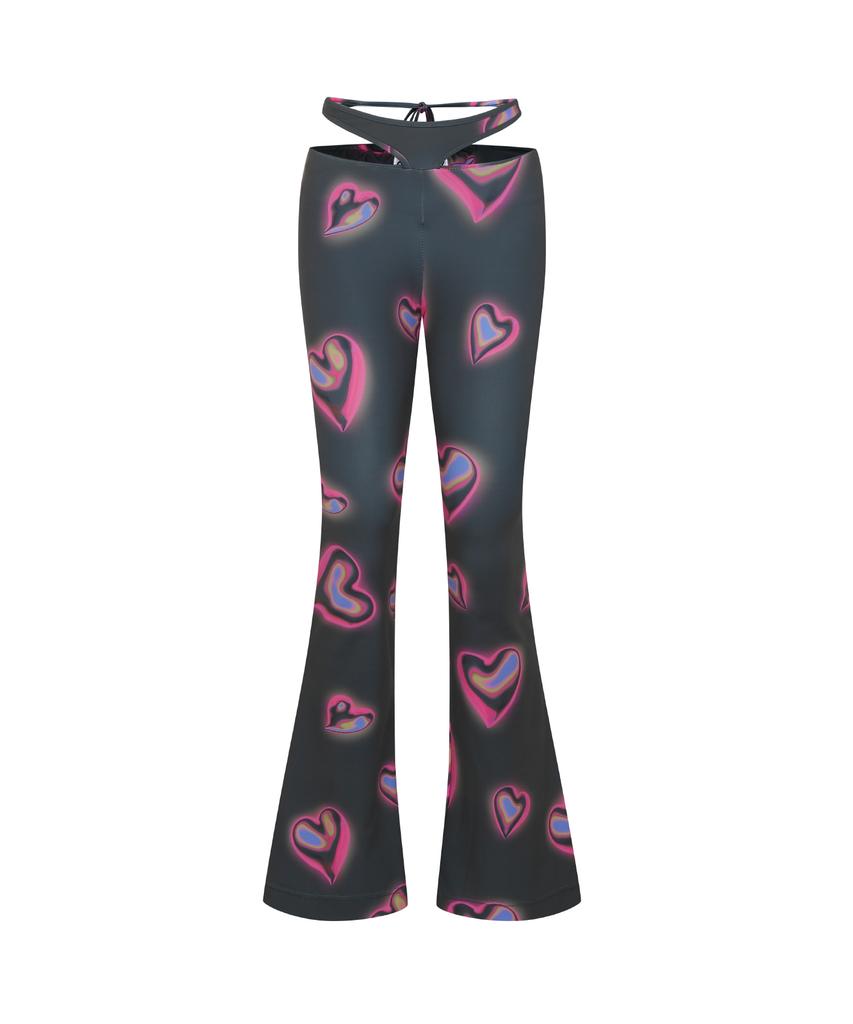 Kwajipyuliti Liquidy Heart Bootcut Pants