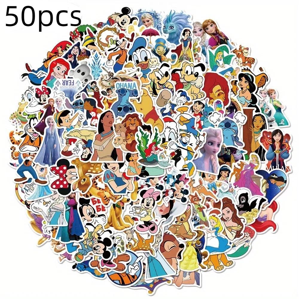 Princess Mickey  Pooh Series Stickers 99Pcs Soft Character Prints Suit For Diy Crafts Notebook Decor Tablet Embellishments