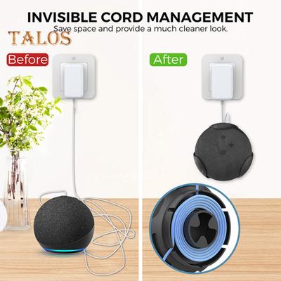 Wall Mount Holder for Echo Dot 4/5 Generation Bracket Space Saving Stand with Cord Management Angle Adjustment Speaker Bracket