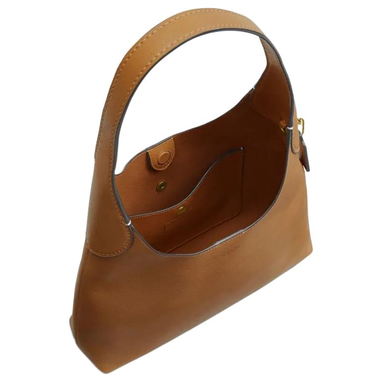 Coach Brooklyn 28 Logo Magnetic Closure Leather Crossbody Bag Medium Women Bags Honey-Brown CU068-B4T7J