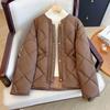 Navava Lightweight Diamond Quilted Long Sleeve Warm Solid Padding Jacket Nc476