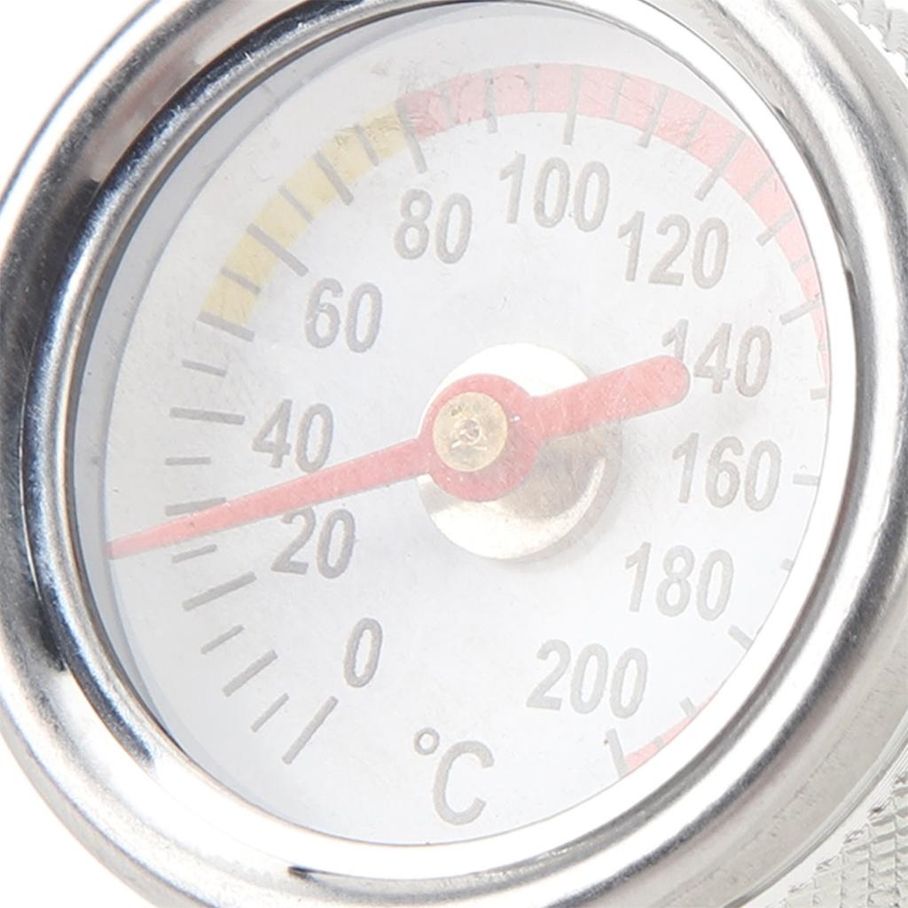 M20 X 1.5 Engine Oil Temperature Gauge 0 To 200℃ Easy Installation Durable Metal Motorbike Oil Temp Gauge