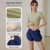 Damen Schnelltrocknendes Yoga-Set: Gepolstertes Kurzarm-Top & Enge Shorts für den Sommer