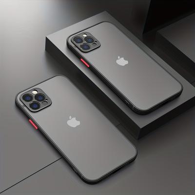 Lüks Mat Darbeye Dayanıklı Telefon Kılıfı iPhone 11 12 13 14 15 Pro Max Artı Mini XR X XS IPhone 7/8/SE 3/2 (2022/2020 Sürümü) Tam Lens Kapsamına Sahip Kılıflar