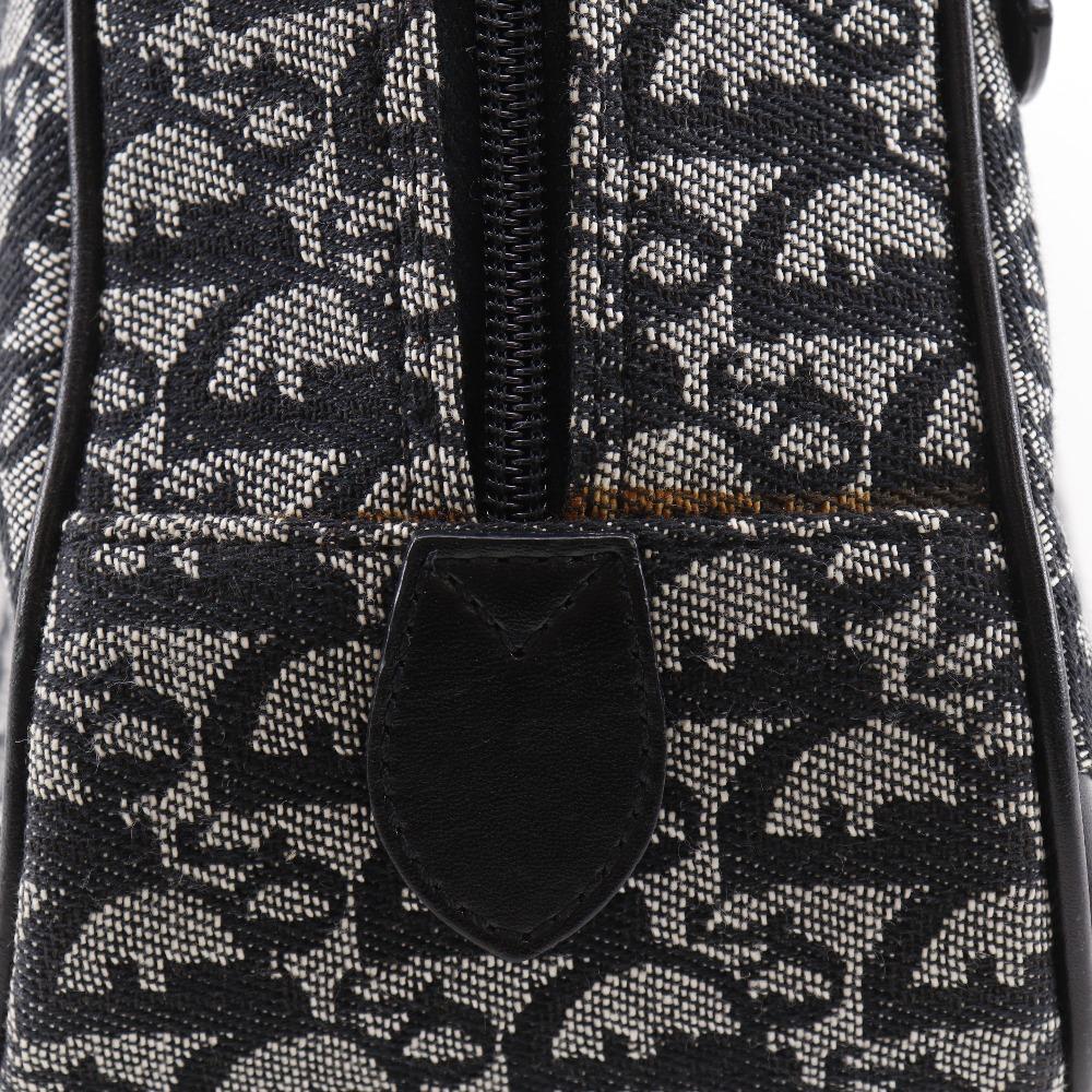 Dior Double saddle bag Handbag Trotter Navy blue canvas Women Used