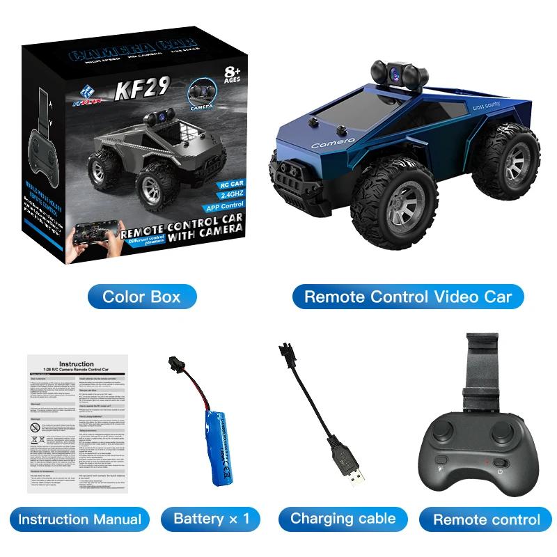 Non-Toxic Rc Car With Camera Truck Kf29 1/28 Wifi Fpv App Control 2.4G Remote Controll Cars Drift Racing Off-Road Race Vehicle Toys Children