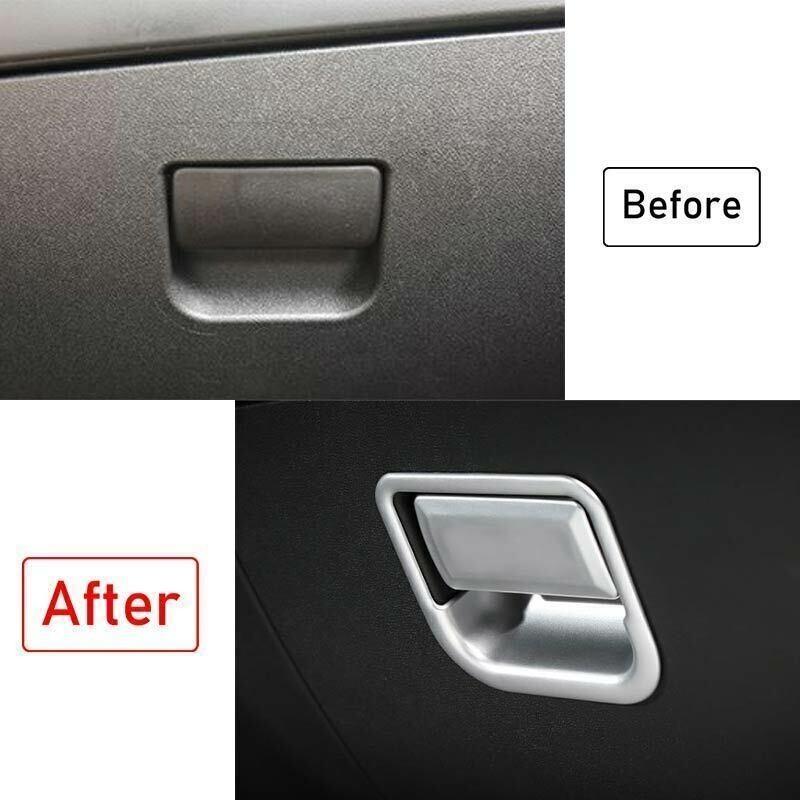 For Chevrolet Equinox 2018-22 Matte Silver Co-Pilot Storage Box Handle Cover 2pc