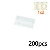 DIY Transparent Clear Building Blocks Smooth Thin Bricks Compatible with Leading Brands