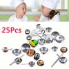 25PCS Kitchen Set Pretend Play Simulated Kitchen Mini Toy Children Role Playset Cooking Set Educational Gift for Kids Girls Boy