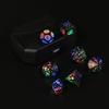 7 Pcs Polyhedral Dices Rechargable LED Dices Role Playing Game Accessories