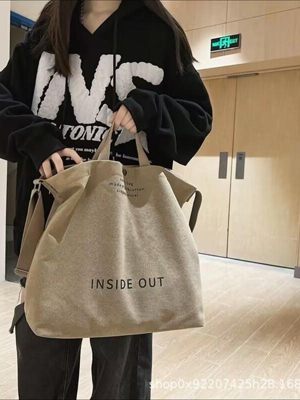 Retro 12oz Lightweight Canvas Crossbody Tote Bag