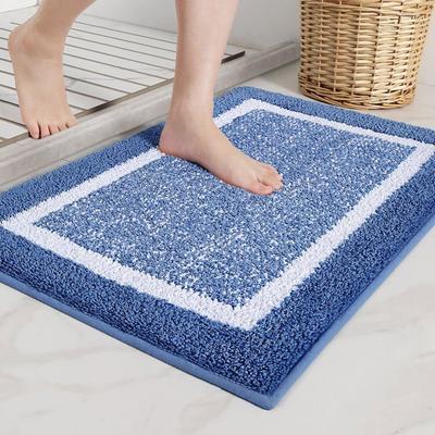 40x60cm Tapis De Bain Antidérapant,Tapis De Douche Absorbant Lavable En Machine, Doux Pour Salle De Bain, Cuisine - Marin