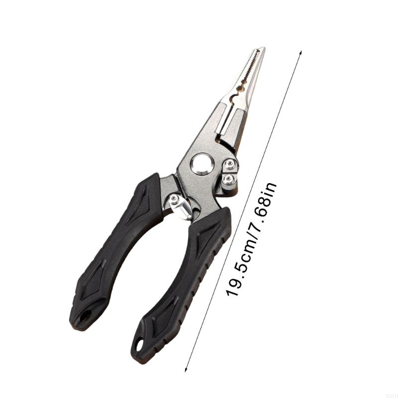 Premium Aluminum Fishing Pliers With Builtin Line Cutter And Hook Remover For Outdoor Fishing Enthusiasts M4YD