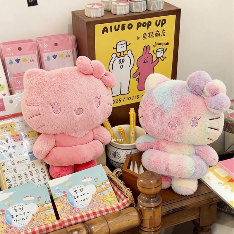 Colorful Plush KT Kitten Doll - Large Cartoon Pillow Gift for Girls