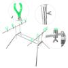 5 Head Aluminum Alloy Fishing Rod Holder Bracket Bite Alarm Telescopic Fish Frame Accessories