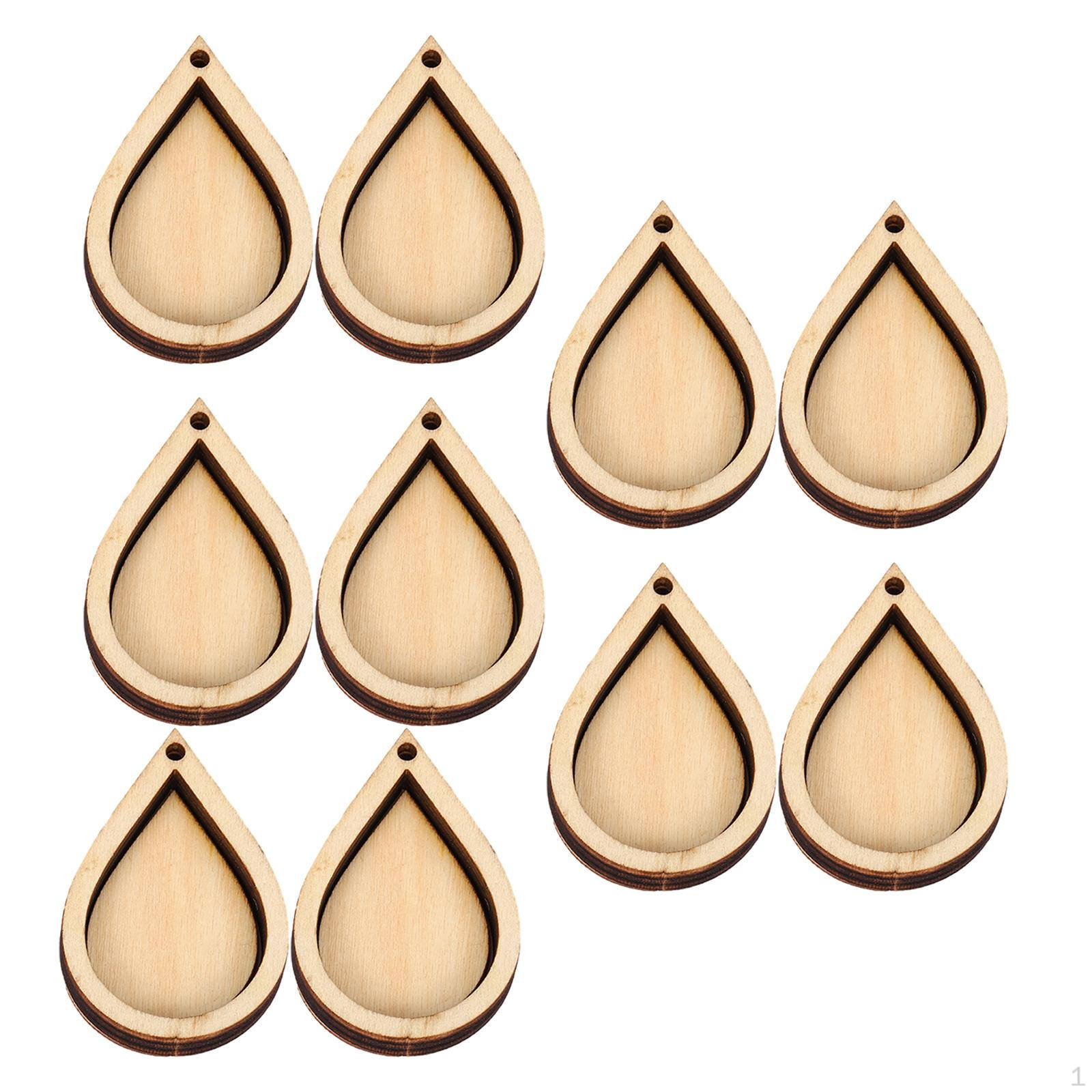 10 шт. Мини-пяльцы для вышивания Рамки Деревянный дисплей для подвесок-шармов Round — фото 12