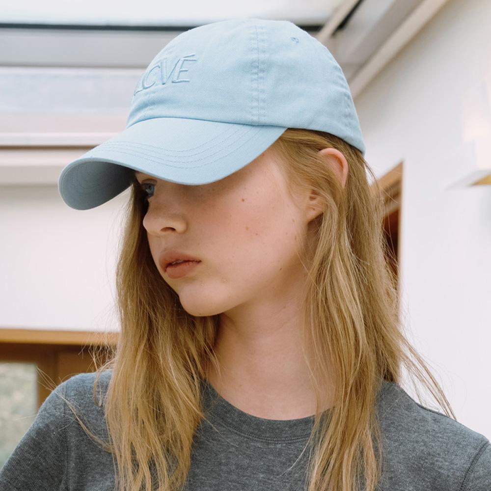 Elssibeui Lcve Logo Washed Cotton Ball Cap_Skyblue