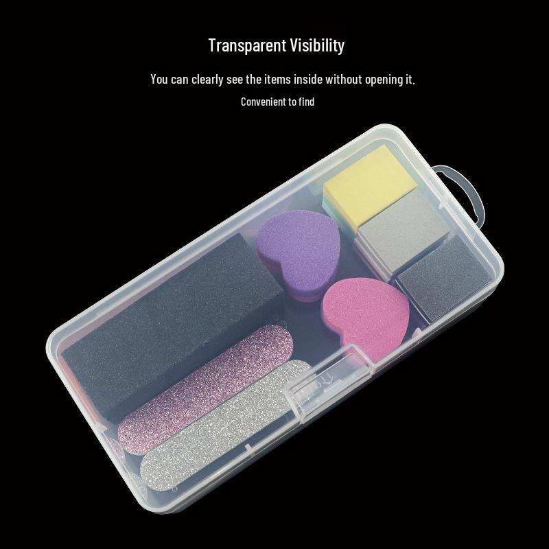 Rectangular Plastic Desktop Organizer: Nail Art, Cosmetic & Stationery Storage Box